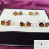 Raw Yellow Citrine Earrings, Citrine Stud Earrings, November Birthstone Earrings, Rough Crystal Earrings, Raw Stone Earrings, Citrine Studs
